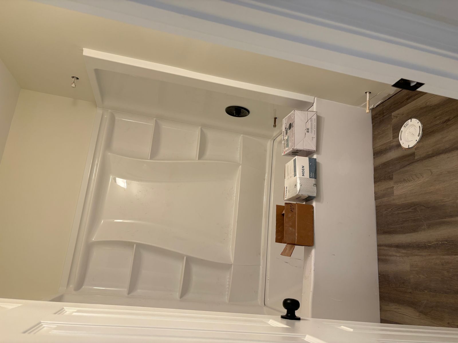 New shower and tub installation