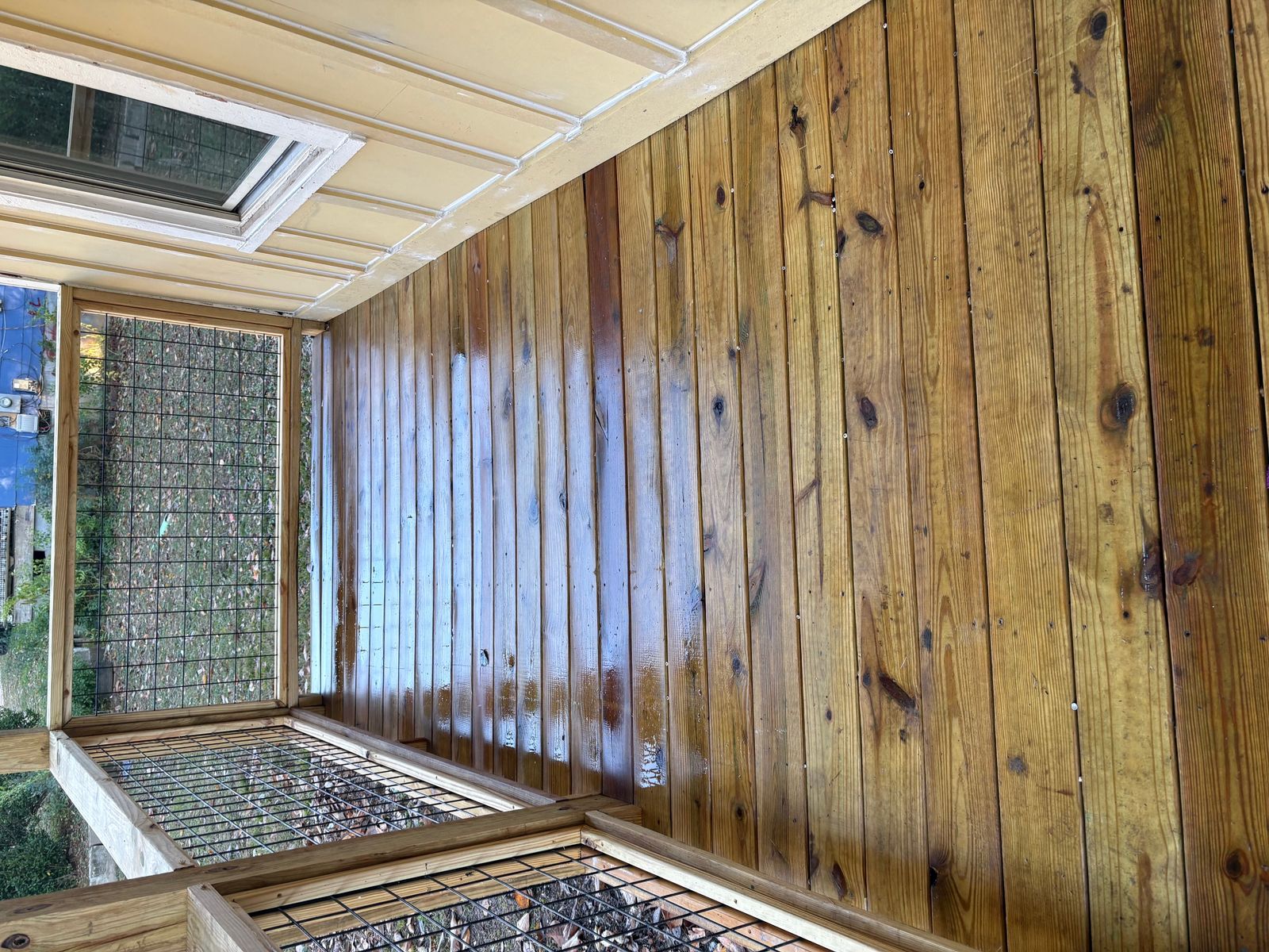 Screened porch interior
