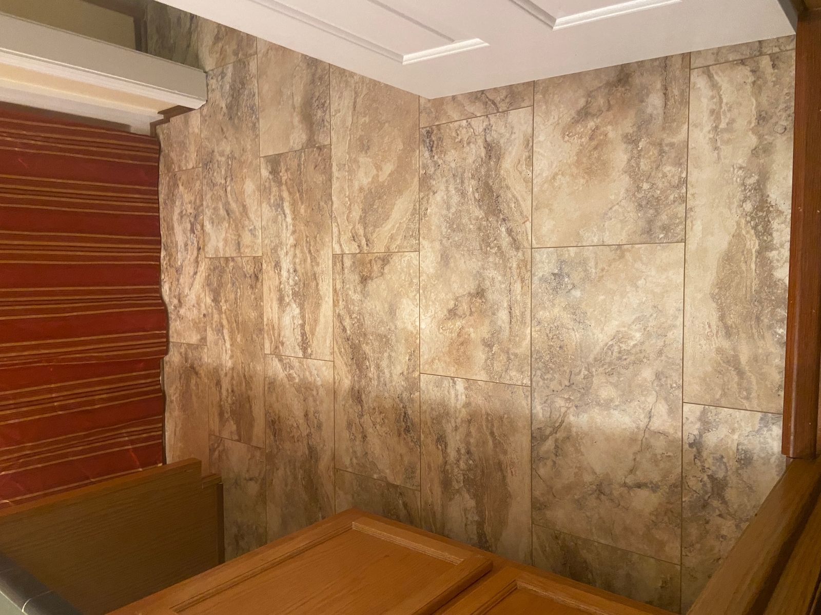 Stone tile flooring installation